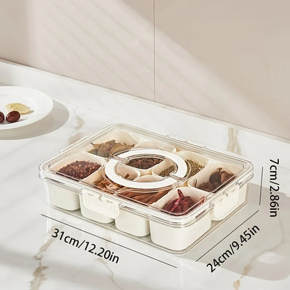 4/8 Grid Snack Box – Portable Food Storage Organizer