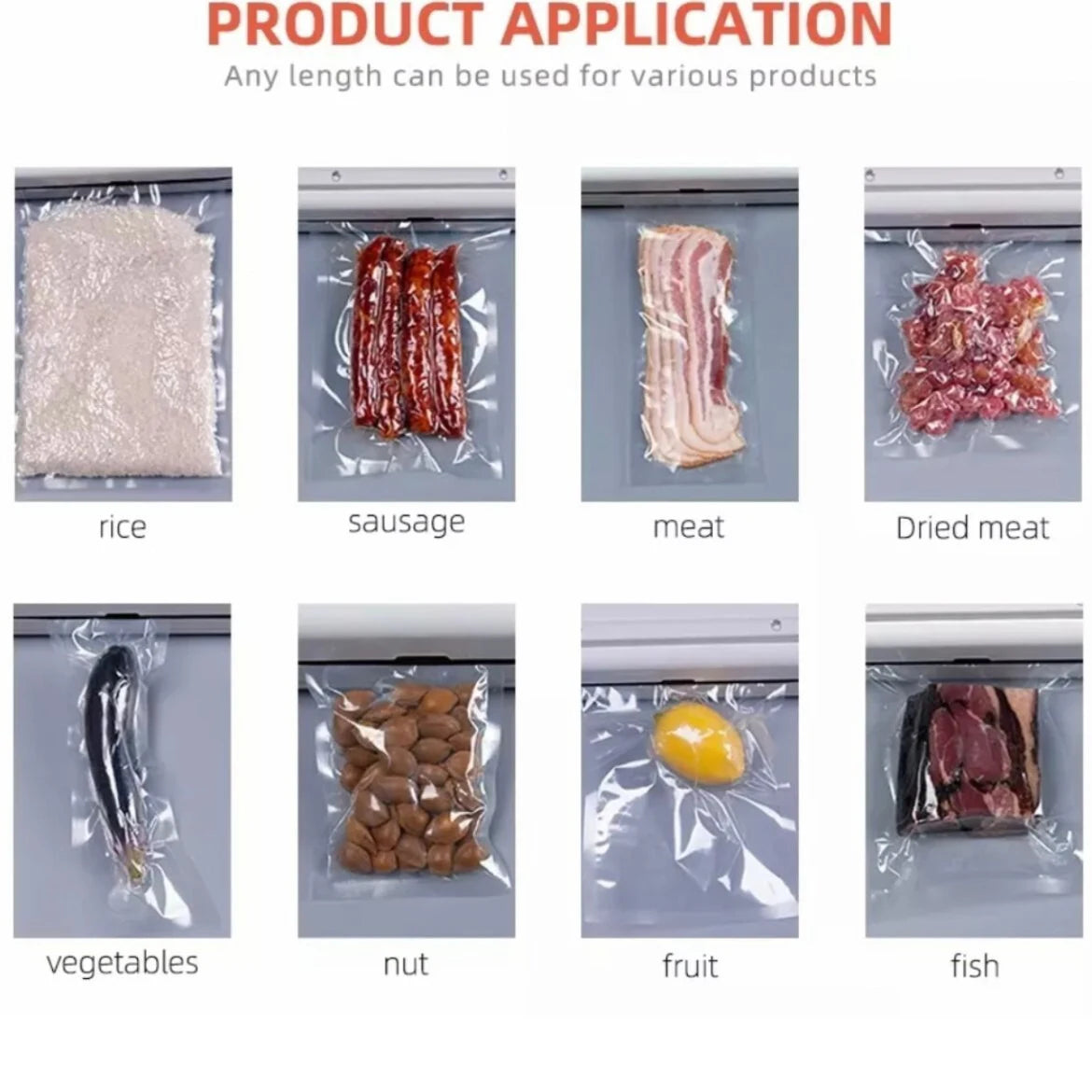 Vacuum Sealer Bags Food Storage Rolls for Camping