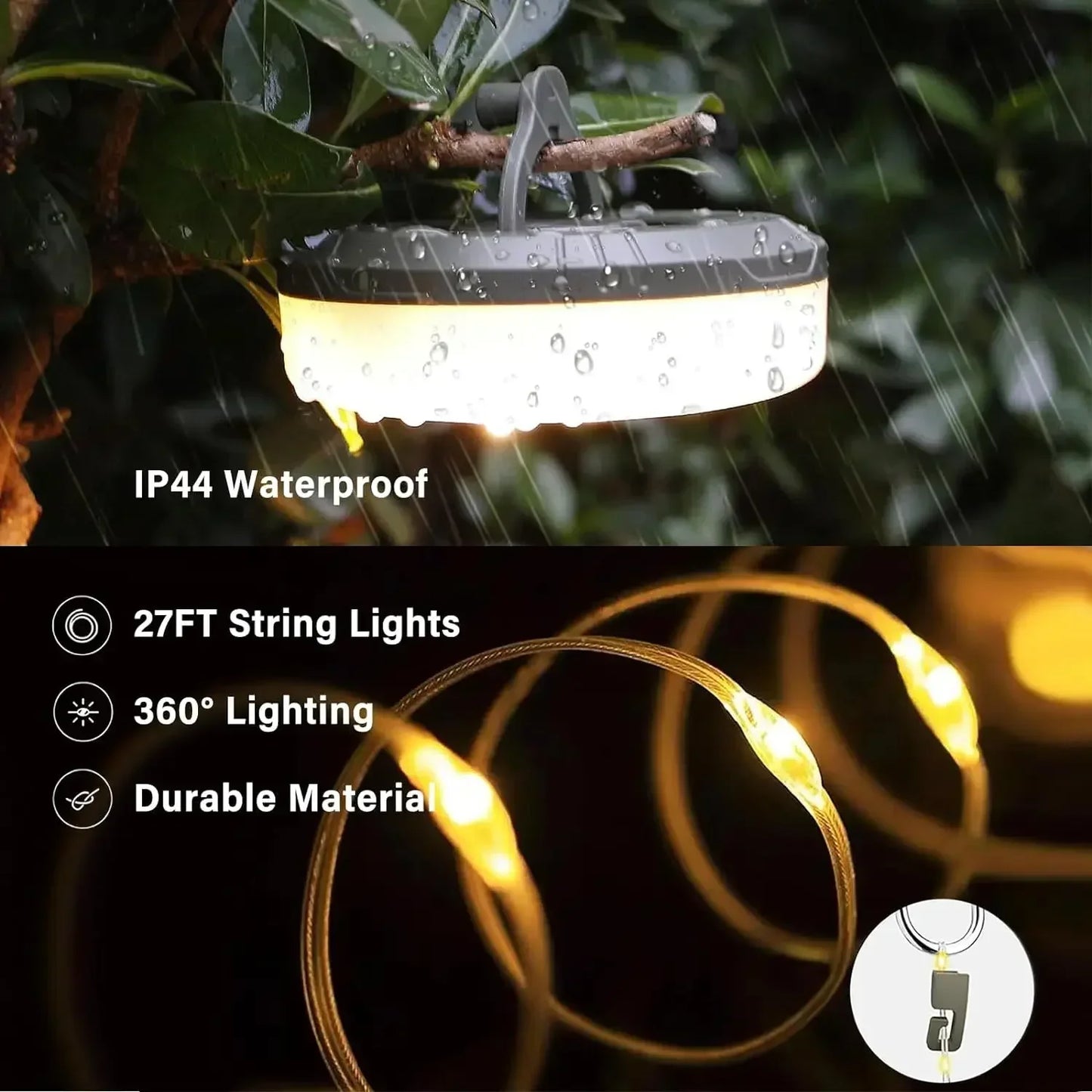 Multifunctional Camping Light String for Outdoor Fun