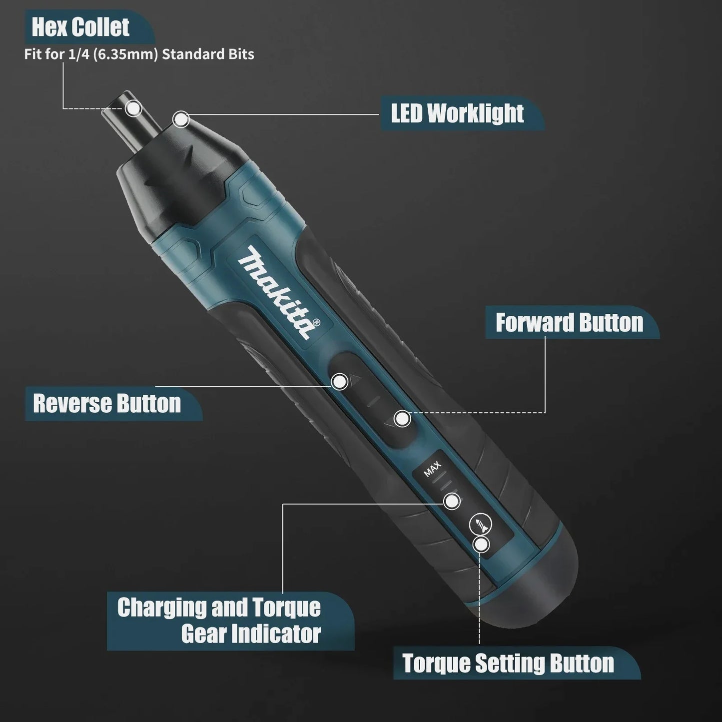 Makita Cordless Screwdriver with Rechargeable Power