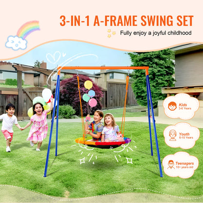 Backyard Swing Set - Safe Outdoor Fun for Kids