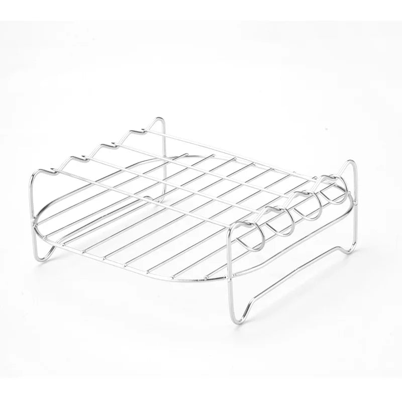 Outdoor Grill Set with Skewers & Stainless Steel Rack