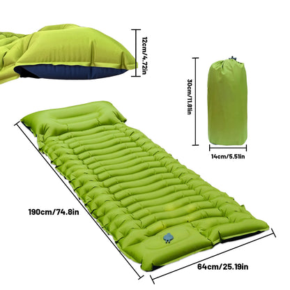 Inflatable Camping Sleeping Pad – 4" Thick Comfort