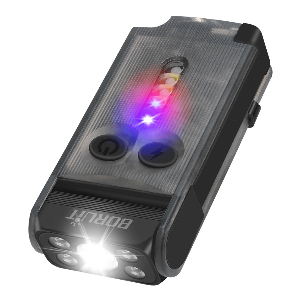 EDC LED Flashlight Rechargeable Multi-Function Safety Light