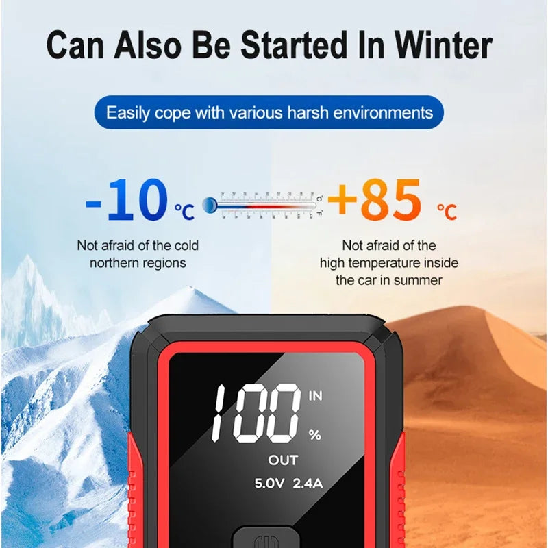 Car Jump Starter Power Bank Emergency Engine Start