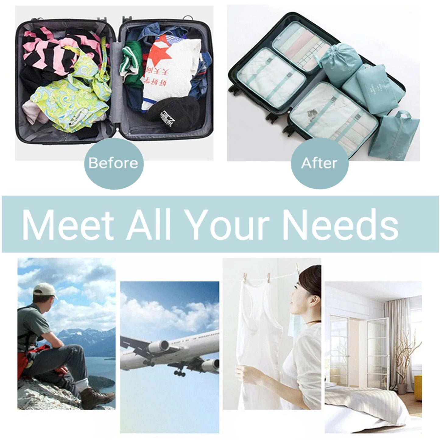 Packing Cubes Set – Organize Luggage & Save Space
