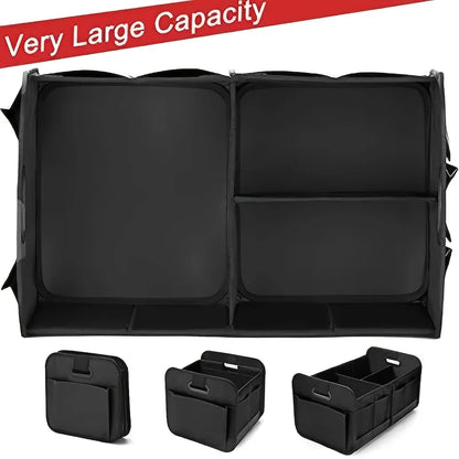 Collapsible Car Trunk Organizer with Multi Compartments