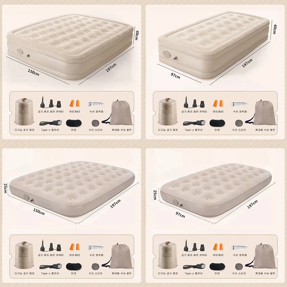 Inflatable Air Mattress Portable Comfort for Camping