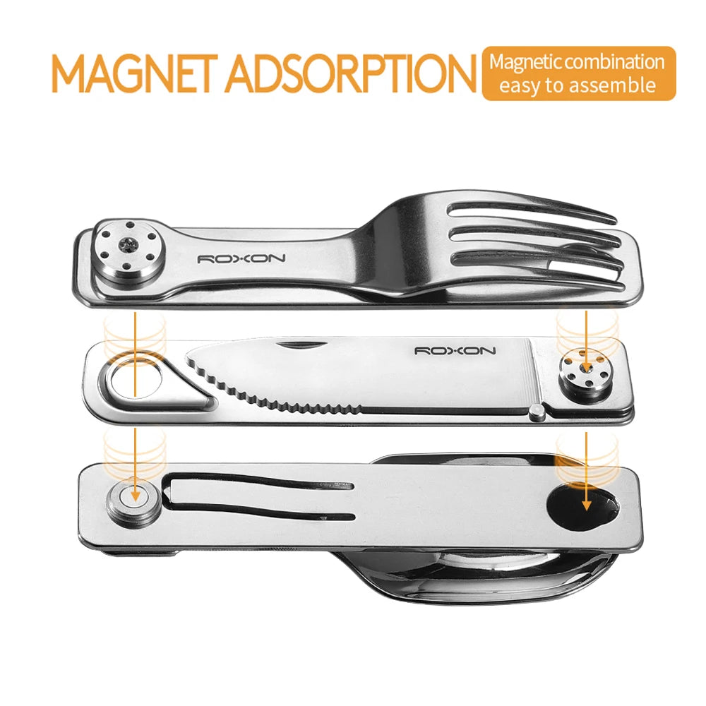 Camping Cutlery Set 3-in-1 – Compact Travel Utensils