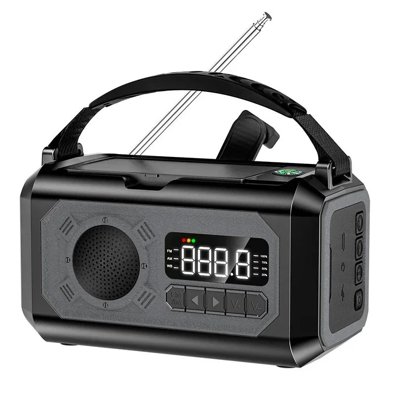 12000mAh Solar Hand Crank Emergency Weather Radio