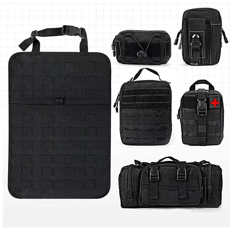 Tactical Car Seat Back Organizer – Universal Storage Pouches