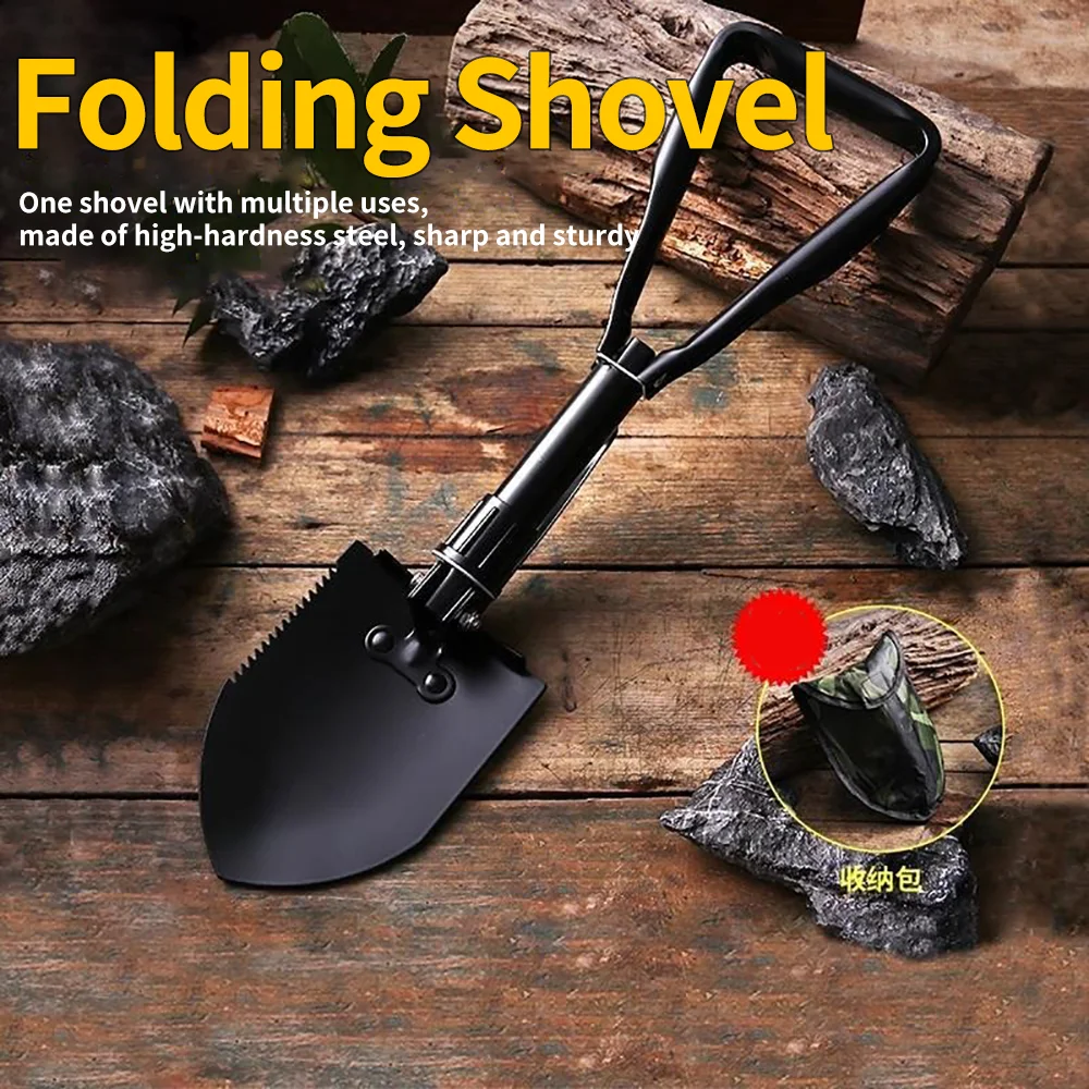 Folding Camping Shovel – 3-in-1 Survival Tool