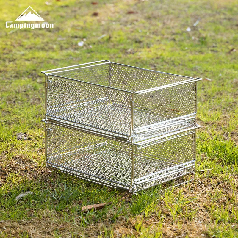 Camping Storage Basket Stainless Steel IGT Organizer