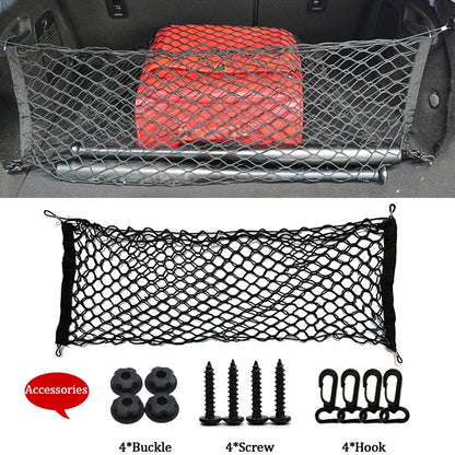 Car Rear Trunk Net Organizer – Double Layer Storage