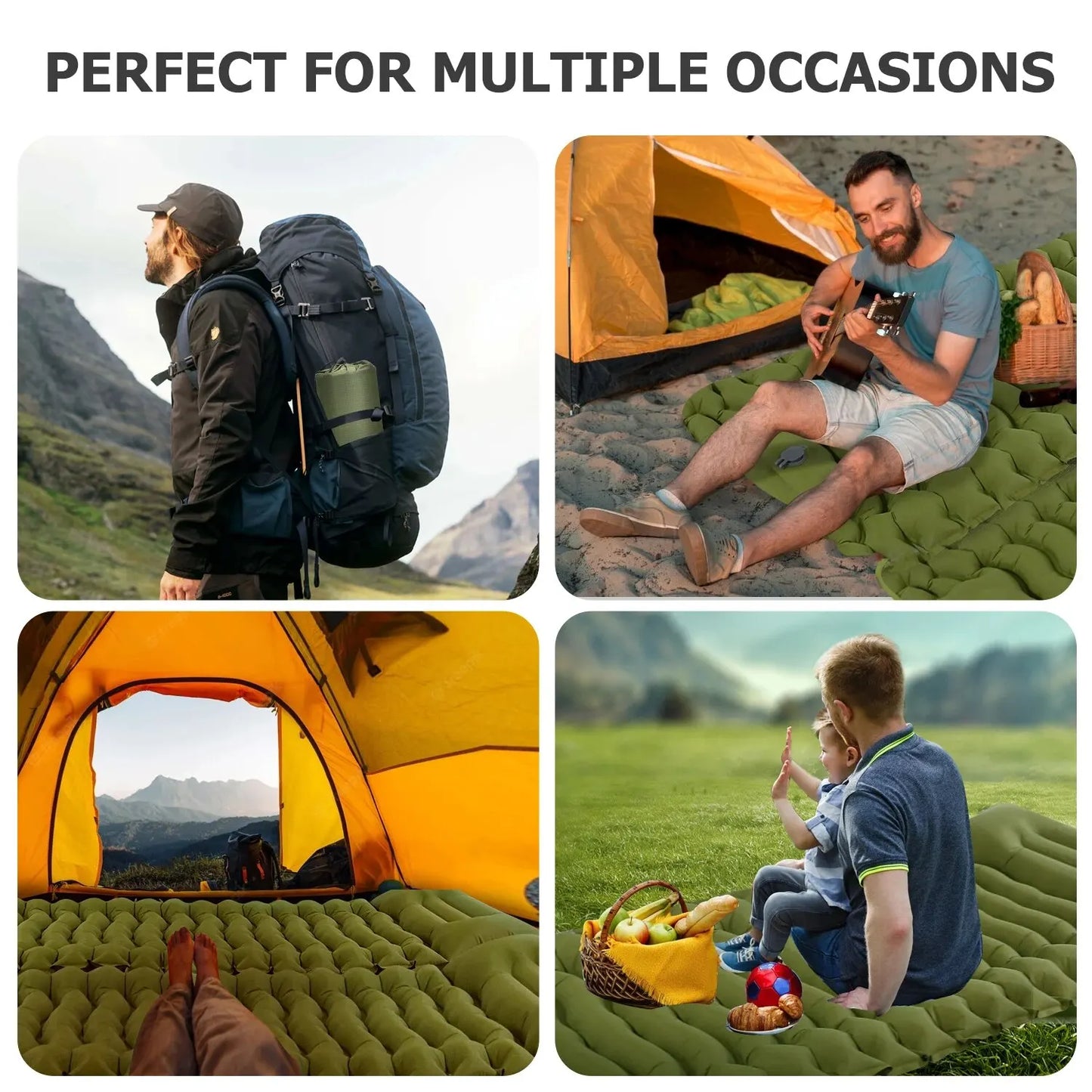 Inflatable Camping Sleeping Pad for Thick Comfort