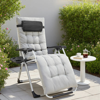 Zero Gravity Reclining Camping Chair Set with Cup Holders