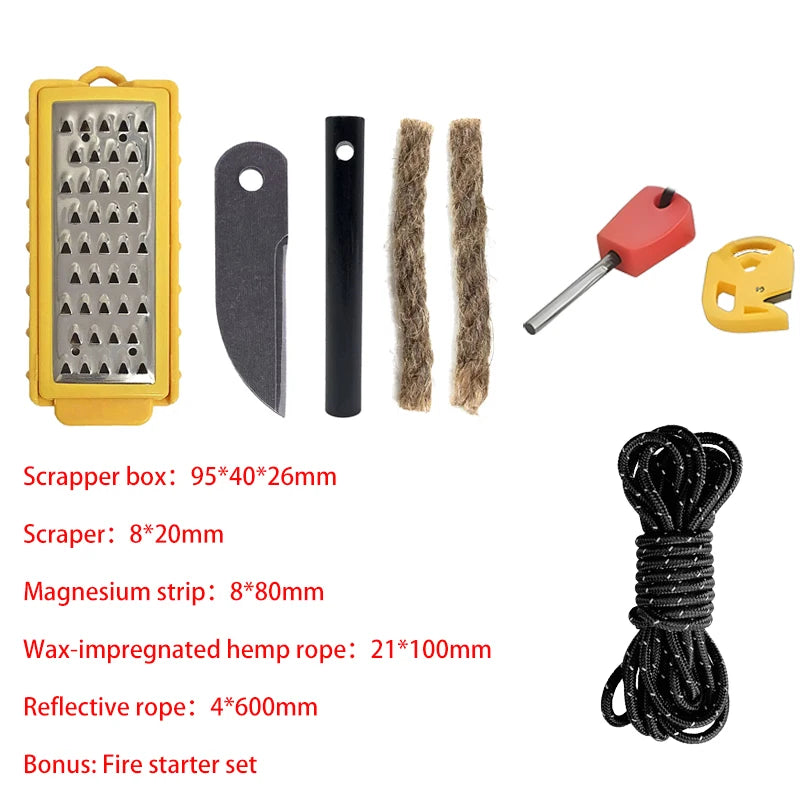 Outdoor Camping Flint Set – Portable Fire Starter Tool