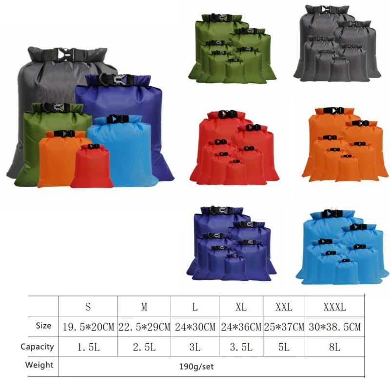 Waterproof Dry Bag Set for Kayaking & Camping