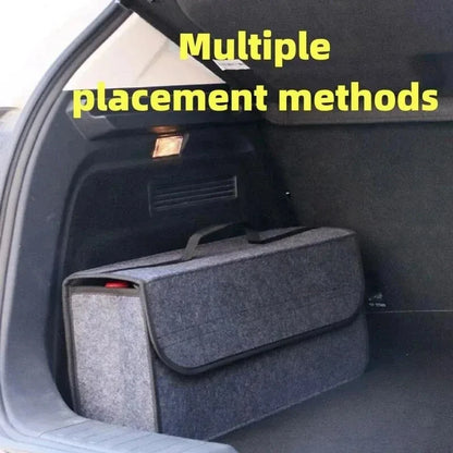 Car Trunk Organizer Felt Box – Anti-Slip Large Storage