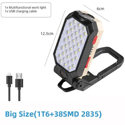 Rechargeable COB Work Light Magnetic Bright Lamp