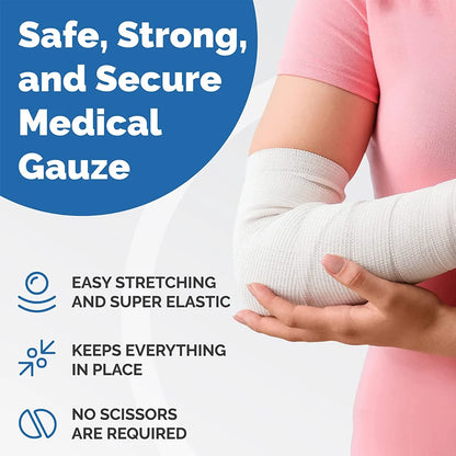 12-Pack Gauze Bandage Rolls for Emergency First Aid