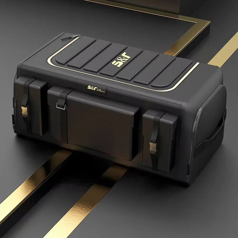 Car Trunk Organizer with Lid for Large Storage