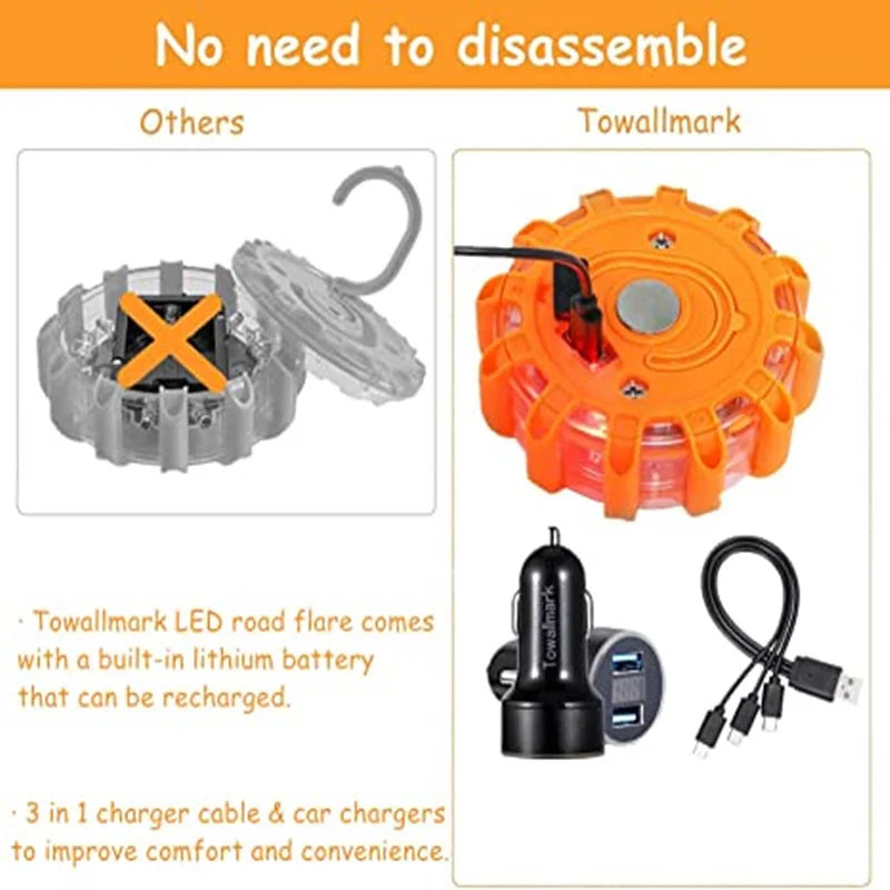 LED Road Flares Emergency Lights for Safer Roadside