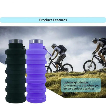 Collapsible BPA-Free Water Bottle Foldable for Hiking
