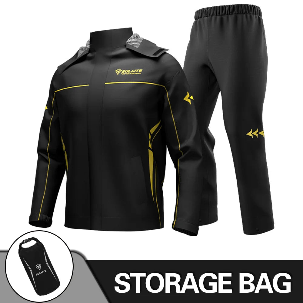 Waterproof Motorcycle Rain Suit for All-Weather Riding