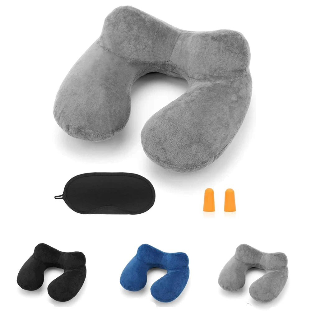 Inflatable Travel Pillow for Neck Support & Compact Comfort