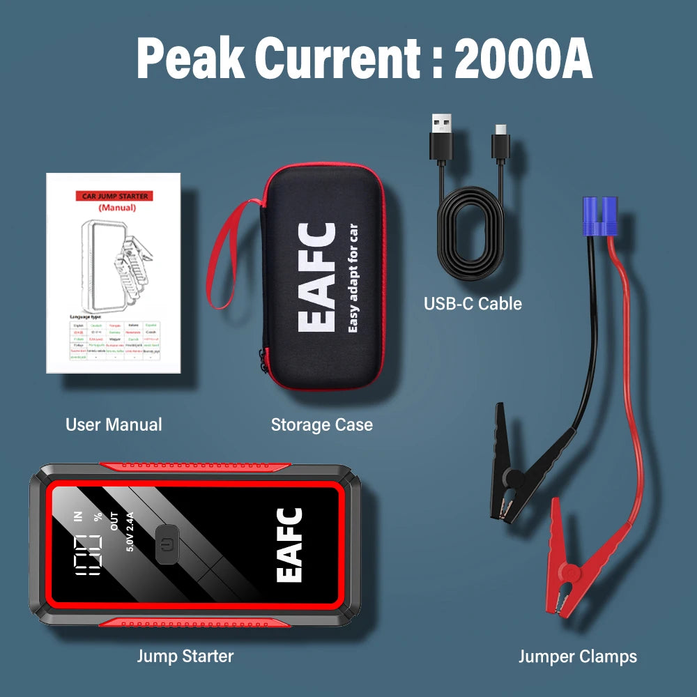Car Jump Starter Power Bank Emergency Engine Start