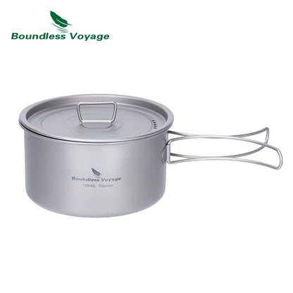 Titanium Outdoor Cooking Pot – Lightweight & Portable