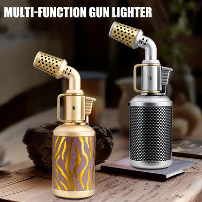 Windproof Cigar Lighter with Locking Blue Flame
