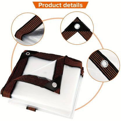 Clear Waterproof Tarp with Grommets for All-Weather Protection