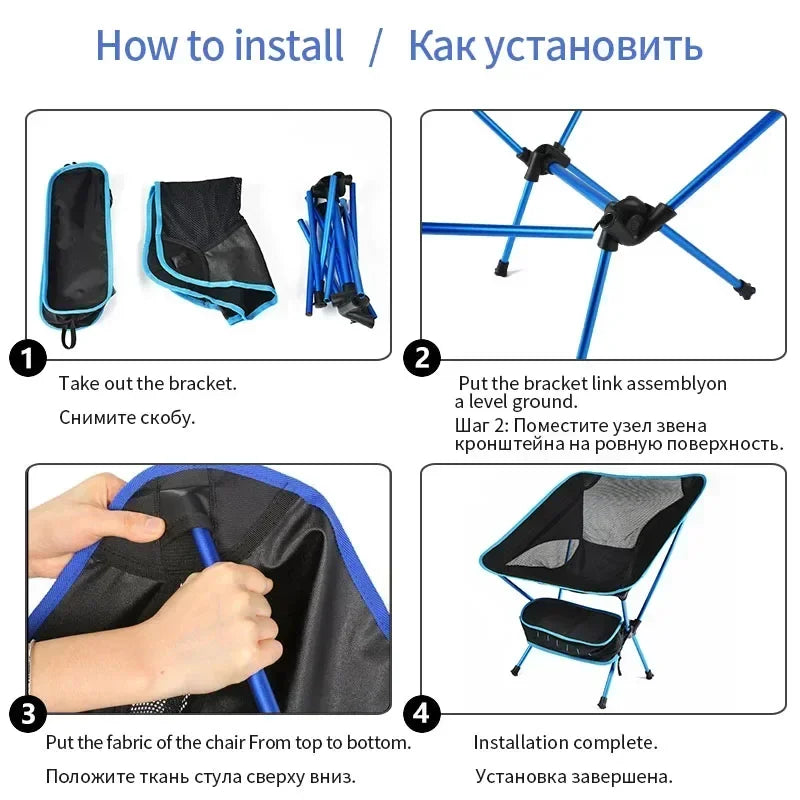 Portable Folding Camping Chair for Comfortable Outdoor Seating