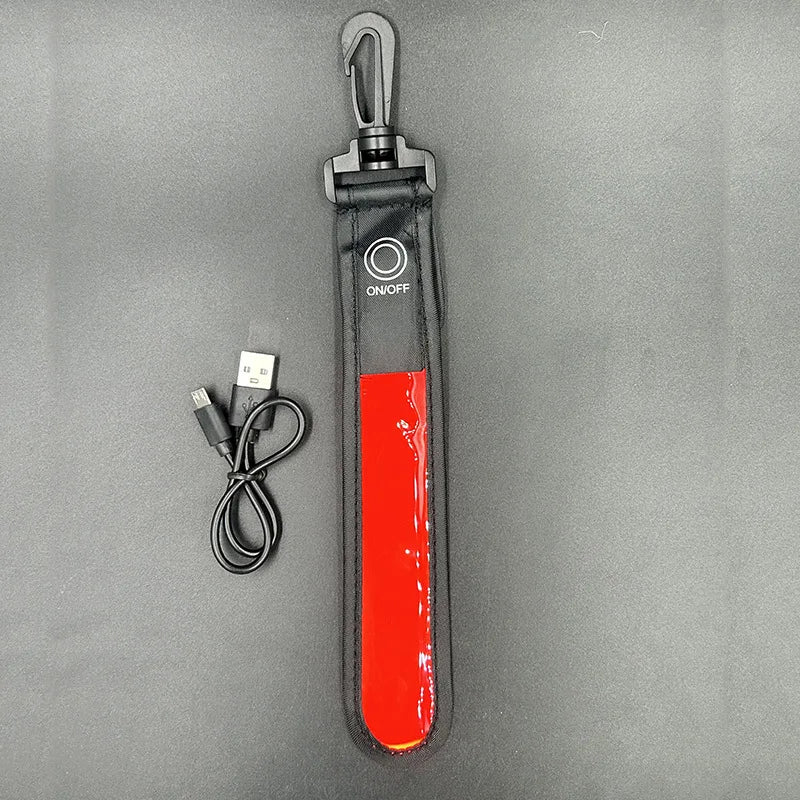 LED Backpack Safety Light – Rechargeable Reflective Clip