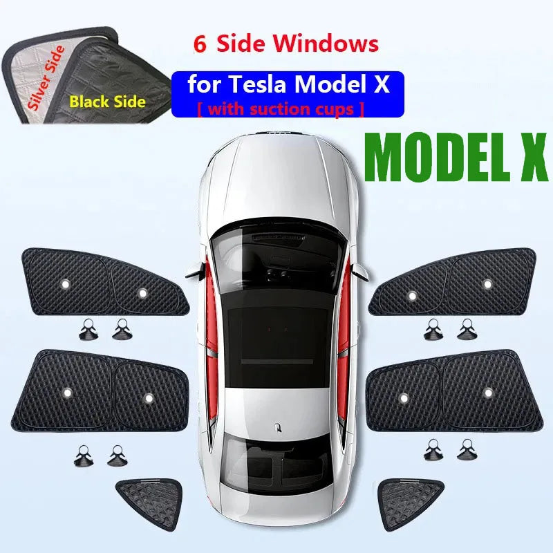 Tesla Window Sunshade – UV Protection for Front & Rear