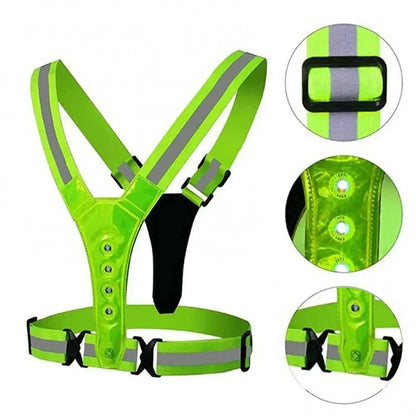 LED Running Vest for High Visibility Night Safety