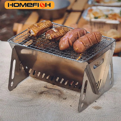Portable Camping BBQ Grill Rack for Easy Outdoor Cooking