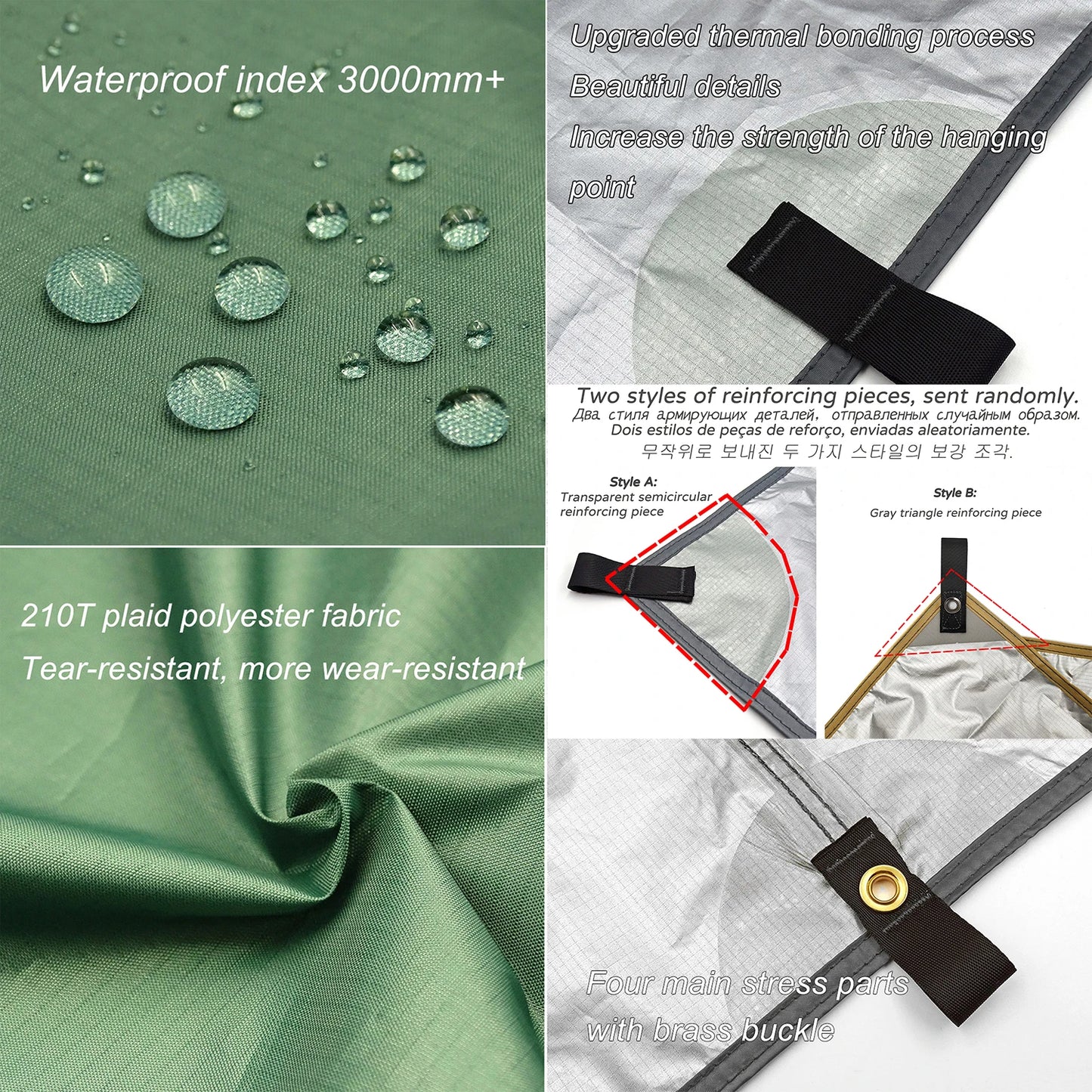 Waterproof Tent Tarp for Lightweight Outdoor Shelter