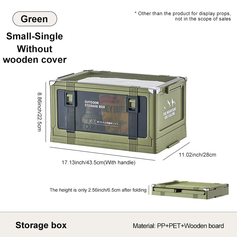 Foldable Camping Storage Box with Lid for Easy Organization