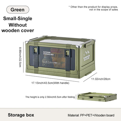 Foldable Camping Storage Box with Lid for Easy Organization