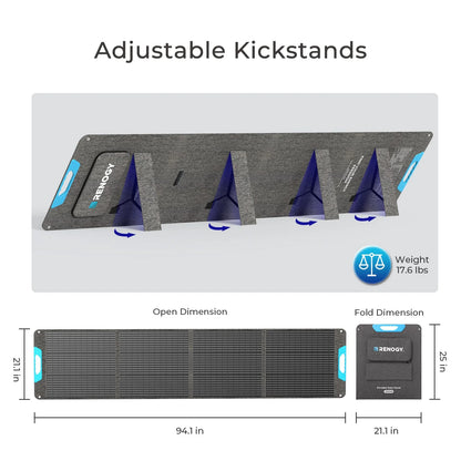 200W Portable Solar Panel for Fast Outdoor Charging