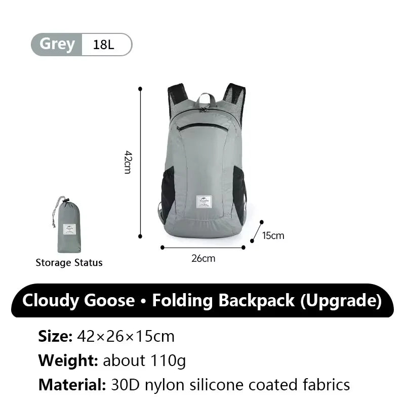 Foldable Hiking Backpack Lightweight Waterproof 22L