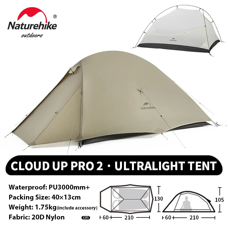 Ultralight Camping Tent Waterproof 2 Person Hiking Shelter