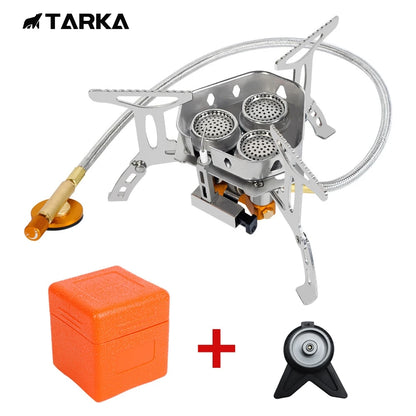 TARKA 3-Head Gas Stove – Portable Camping Burner 5800W