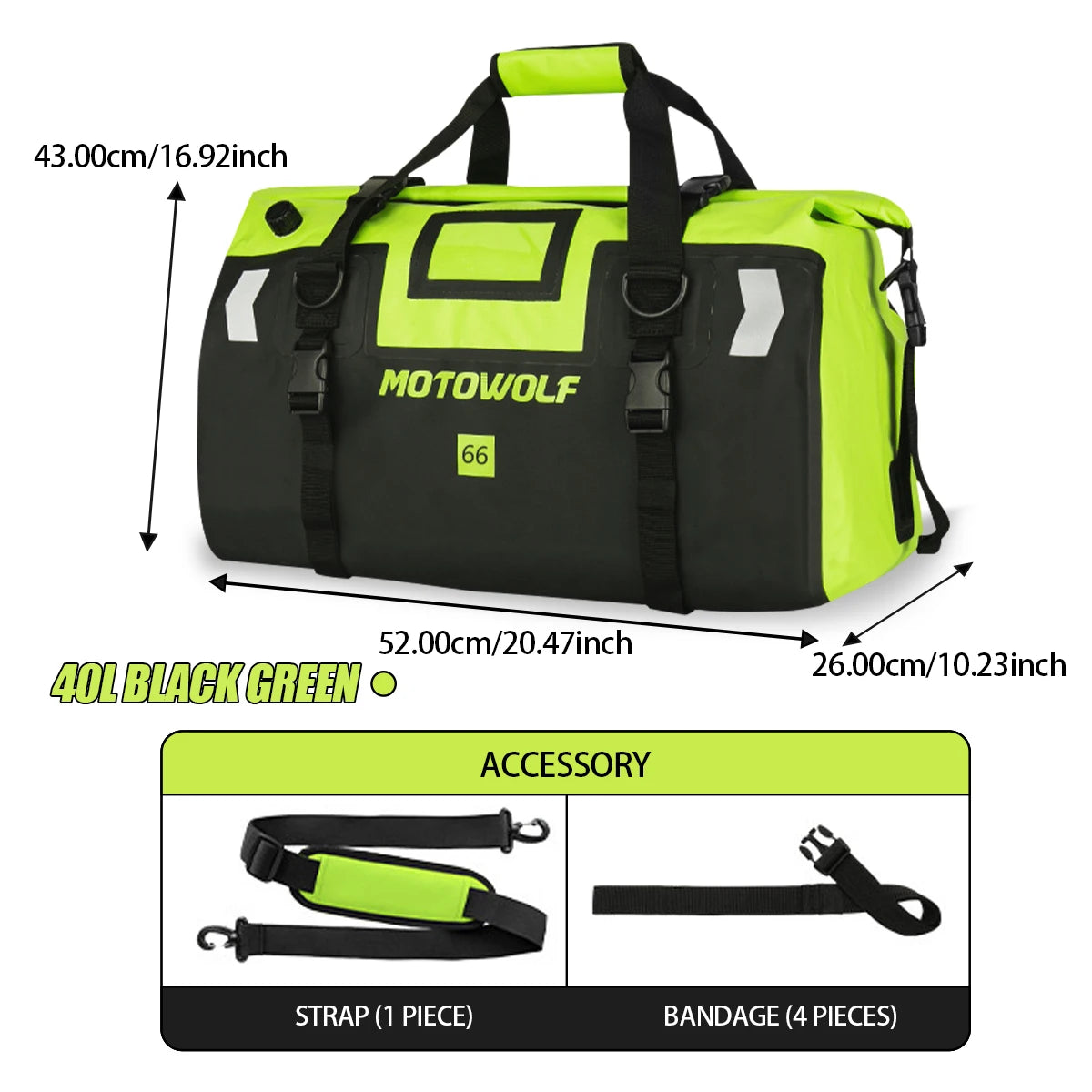 Waterproof Dry Bag 66L – Heavy-Duty Travel Storage