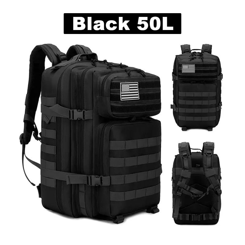 Tactical Backpack 50L Large Capacity Waterproof Carry