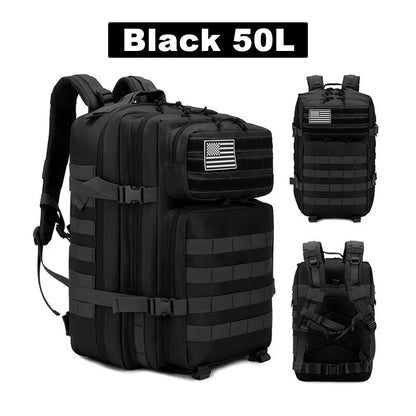 Tactical Backpack 50L Large Capacity Waterproof Carry