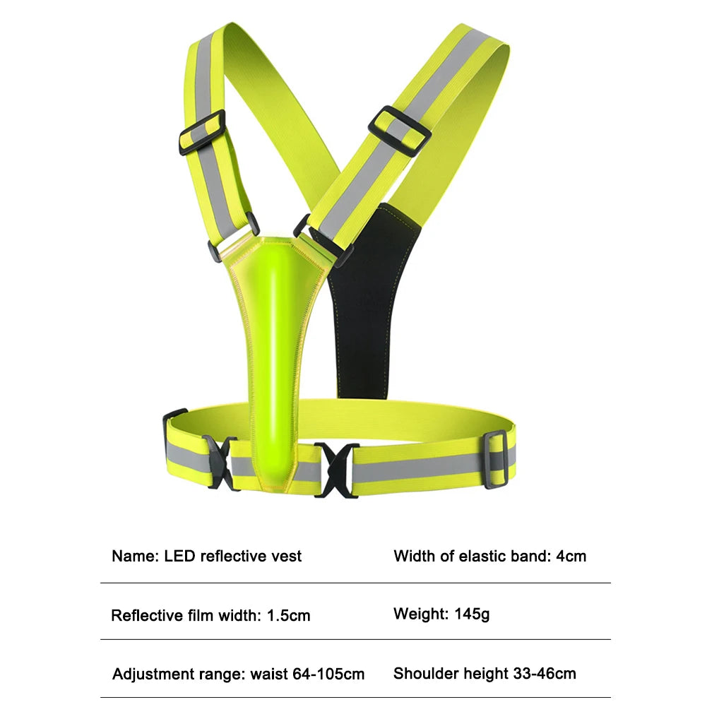 LED Reflective Running Vest – High Visibility Safety